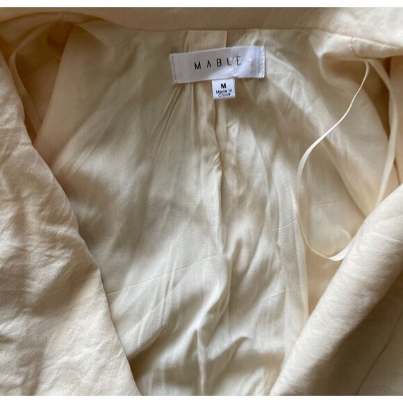 Anthropologie Mable dress Front Cutout ivory cream dress Size M missing button - Picture 7 of 7